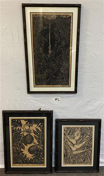 3 Framed Lithographs Signed Tomas Belsky (1 of 10)