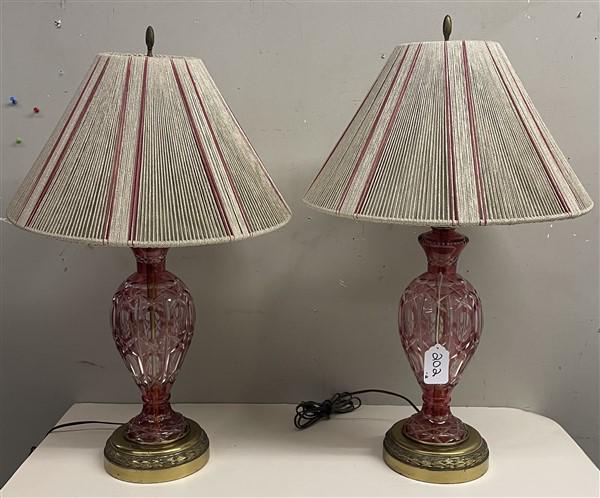 Pr. of Cut to Clear Lamps 30.5"h (1 of 7)