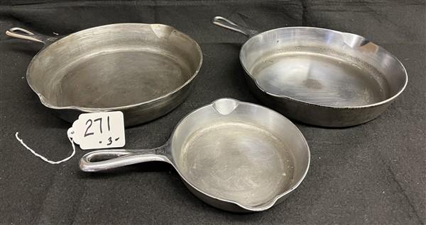 3 Cast Iron Griswold Skillets (1 of 8)