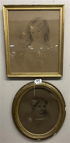 Two 19th Cent. Gilt Framed Drawings (1 of 5)