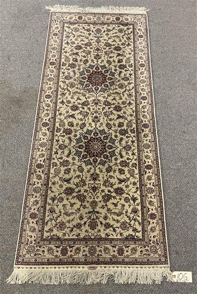 Hand Made Silk and Wool 1/2 Runner 2'7" x 6'1" (1 of 6)