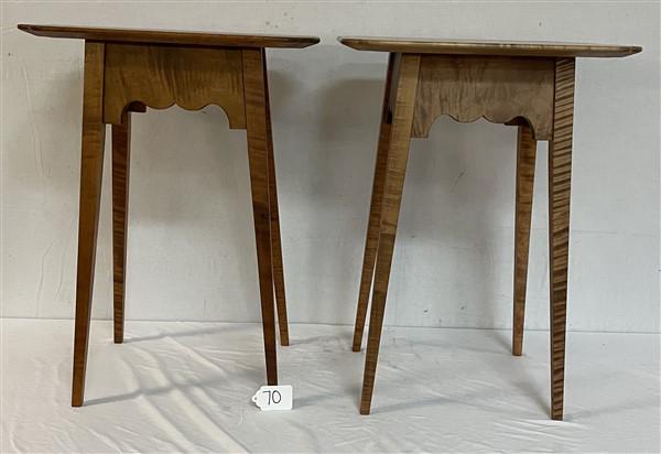 Pr. of River Bend Tiger Maple Stands, Ohio 19" x 14.5" x 26"h (1 of 8)