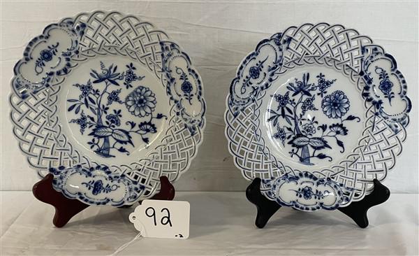 Pr. of Meissen Blue and White 9" Plates (1 of 7)