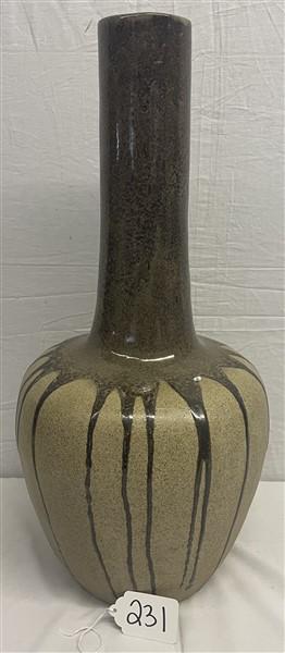 24" Glazed Mid-Cent. Japanese Floor Vessel: 24" Glazed Mid-Cent. Japanese Floor Vessel