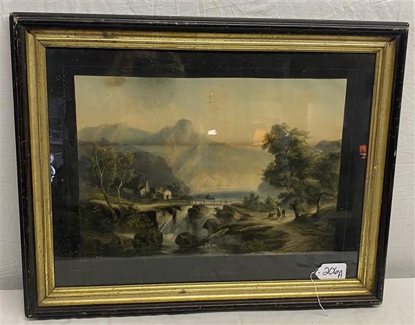19th Cent. Print in Original Frame 30"w x 24"h (1 of 6)
