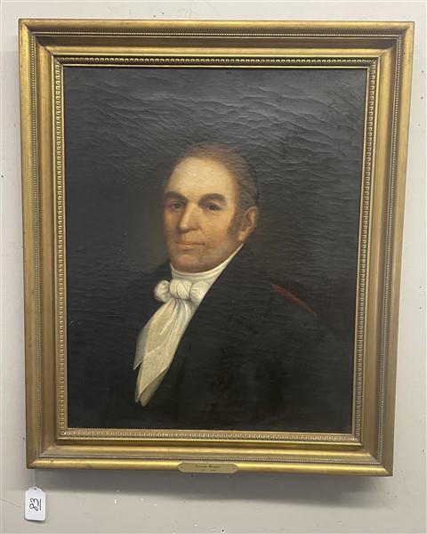 19th Cent. Ancestral Portrait- Oil on Canvas 27" x 33" (1 of 3)