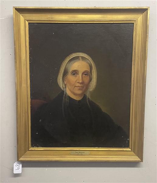 19th Cent. Ancestral Portrait Oil on Canvas 27" x 32" (1 of 3)