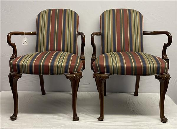 Pr. of Classic Traditional Henredon Armchairs: Pr. of Classic Traditional Henredon Armchairs
