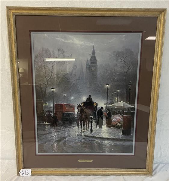 Lithograph- G. Harvey Street Scene 32" x 38" (1 of 8)