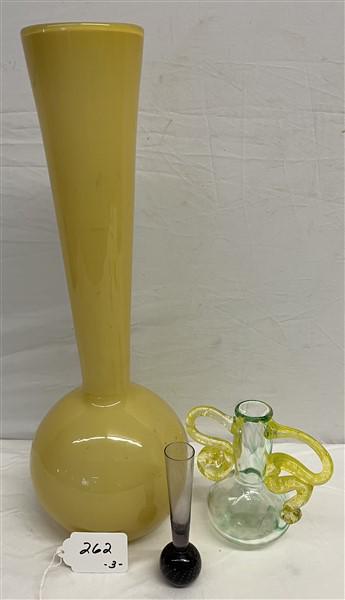 3 Pcs. of Hand Blown Italian Glass Large Vase- 20" (1 of 3)