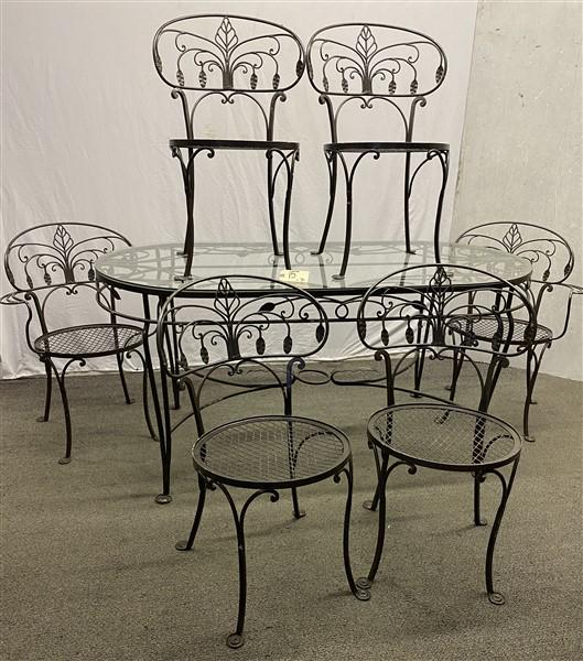 7 Pc. Florentine Craft Studio Outdoor Set 63.5" x 31.5" x 29.5"    24.5"w x 17.5"d     Arm Chair- (1 of 6)