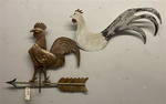 Decorative Metal Rooster and Copper Weathervane Weathervane- 25"w