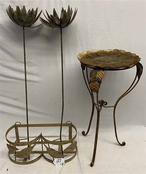 4 Pc. Lot of Decorative Metal Garden Items (1 of 7)