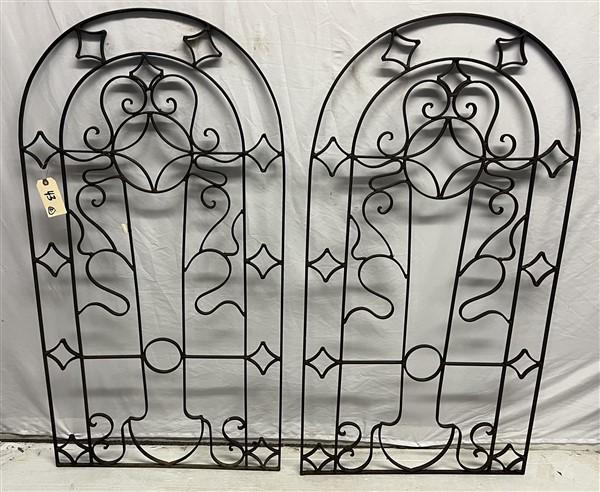 Pr. of Iron Architectural Garden Elements 25" x 49": Pr. of Iron Architectural Garden Elements 25" x 49"