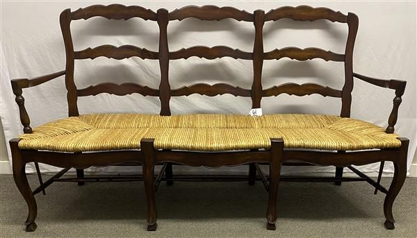 Nice Quality French Style Bench with Woven Seat 71" x 19" x 40.5"h    Seat- 18"h (1 of 4)