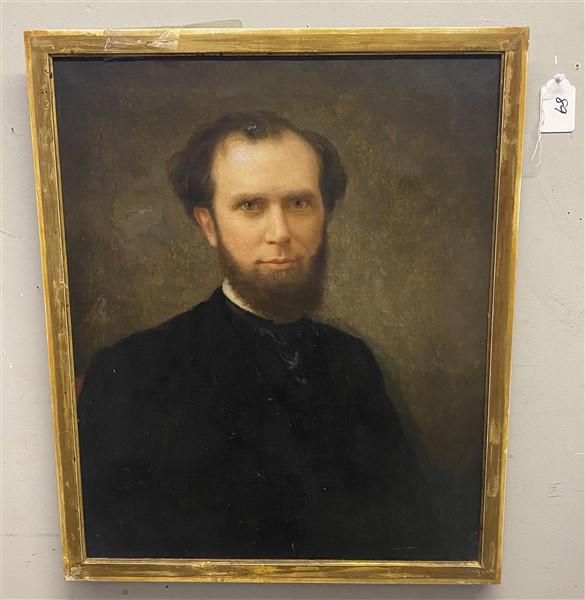Oil on Canvas Portrait by Henry Augustus Loop 24" x 29" (1 of 5)