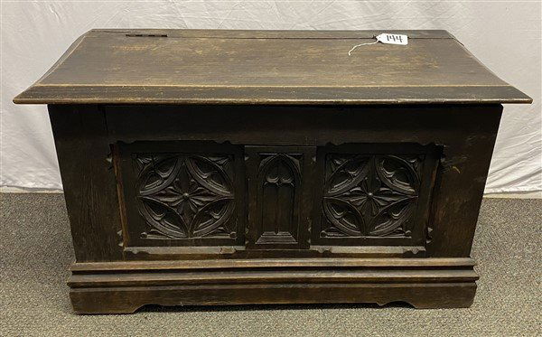 Lift Top 19th Cent. Continental Box 35"w x 16"d x 20.5"h (1 of 6)