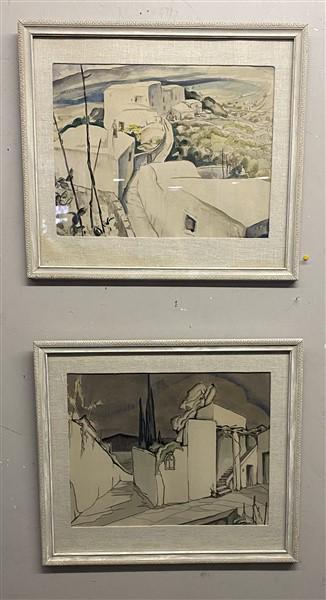 2 Watercolors Signed William Joseph Eastman 21" x 24" (1 of 7)