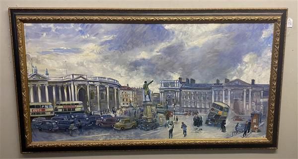 Large o/c Street Scene by Charles Merill Mount 78"w x 43"h (1 of 7)