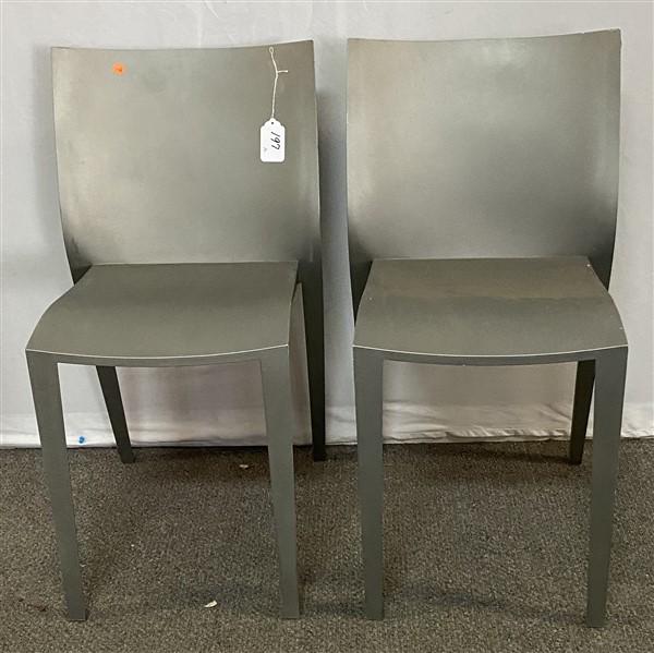 Pr. of French Slick Slick Chairs by Philippe Stark (1 of 5)