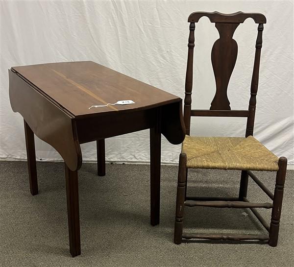 Marlborough Leg Cherry Drop Leaf Table and Hudson Valley Antique Chair (1 of 4)