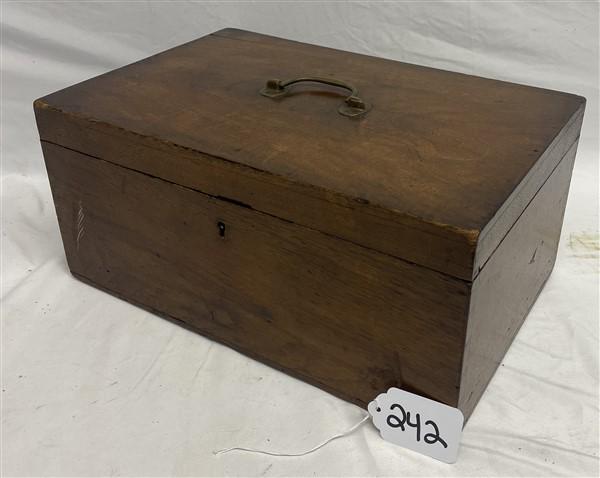Antique Dovetailed Lift Lid Document Box 16" x 10.5" x 8"h (1 of 5)