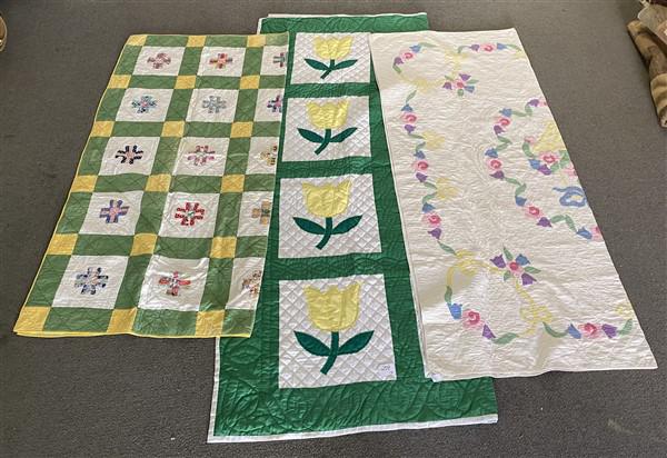 3 Hand Made Quilts 1 King    2 Full Size (1 of 7)
