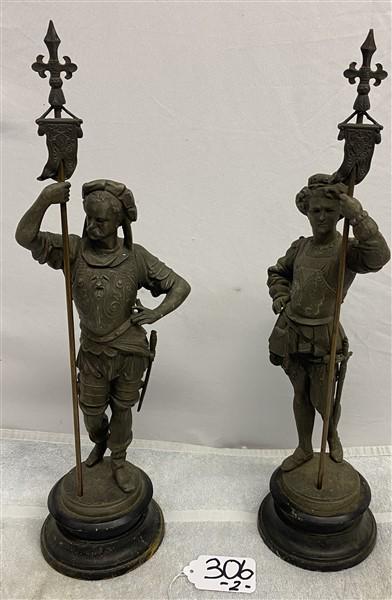 Two 19" Spelter Figures (1 of 5)
