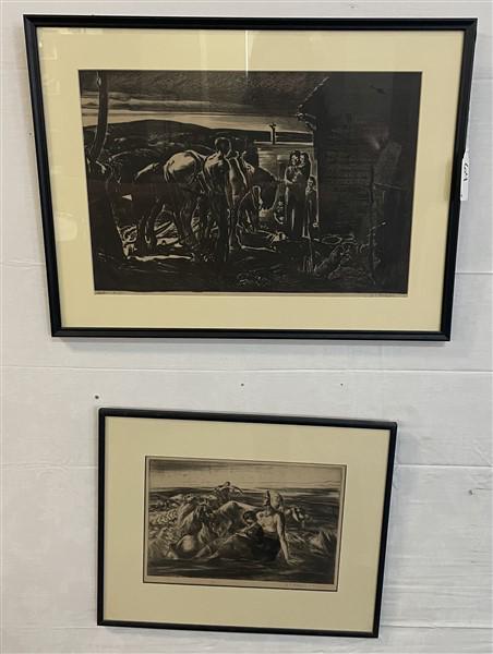 Two framed pencil signed prints â€“ John Costigan (1 of 9)