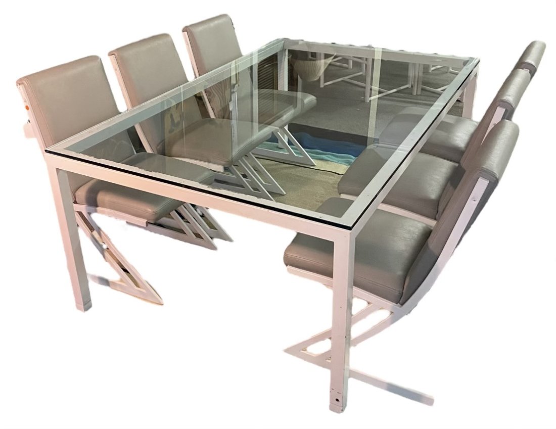 Set of six modern leather chairs (1 of 8)