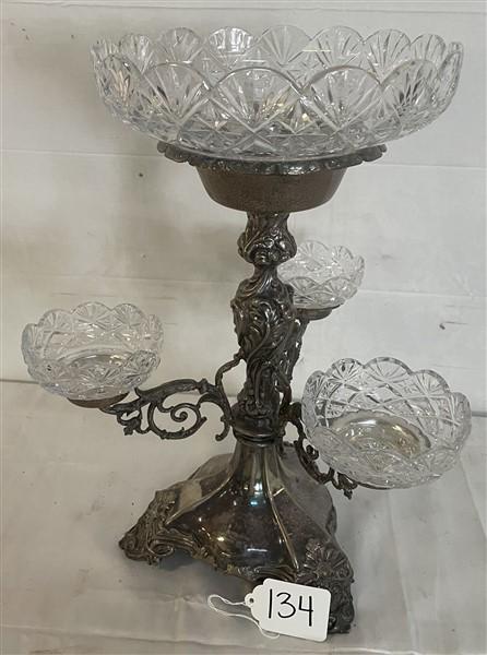 Silver Plate Epergne- Sheffield (1 of 7)