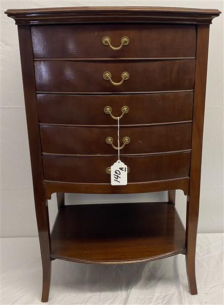 Fine 5 Drawer Mahogany Music Cabinet by Ralph Johnson 34"h x 14"d x 21"w: Fine 5 Drawer Mahogany Music Cabinet by Ralph Johnson 34"h x 14"d x 21"w