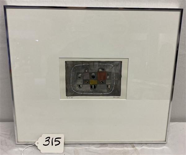 Framed Abstract mixed media by Victor Elmaleh image 3.5" x 5.5" overall 13.5" x 15" (1 of 5)