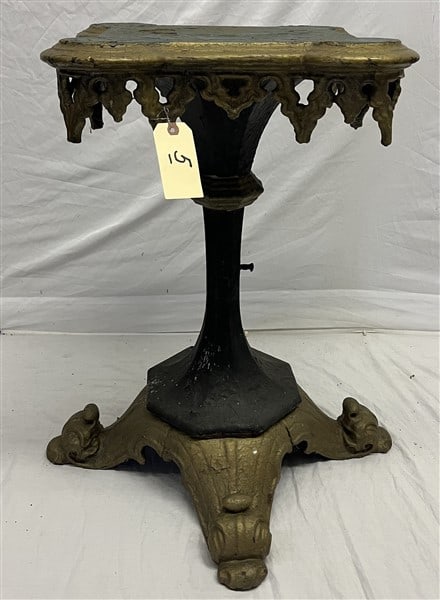 19th Cent 29" Cast Iron Table (1 of 2)
