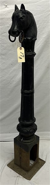 Antique Cast Iron Hitching Post, 53" high (1 of 2)