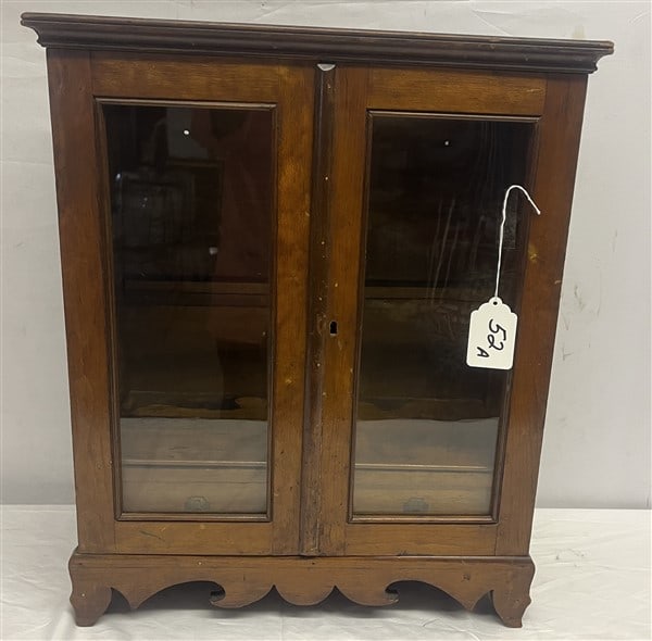 19th Cent 2 Door Country Cabinet 24 high, 20 wide (1 of 2)