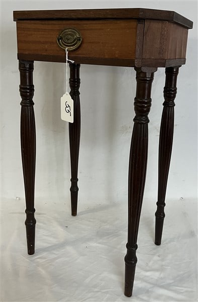 19th Cent Satinwood 1 Drawer Stand (1 of 2)