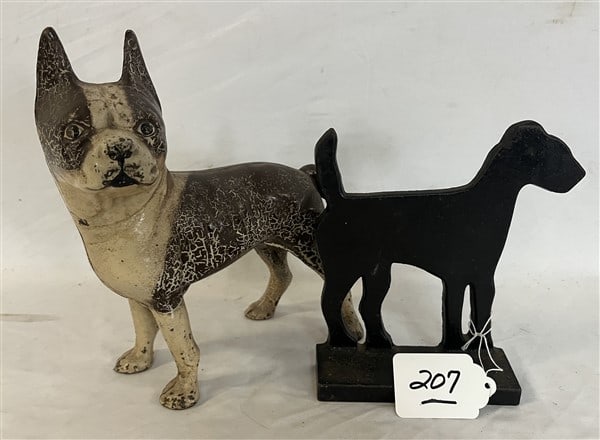 2 Iron Door Stops: 2 Iron Door Stops