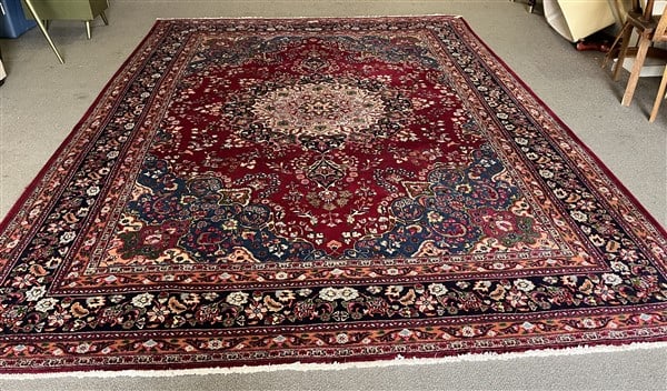 50 Year Old Persian Kashan 9'10" x 12'10" (1 of 4)