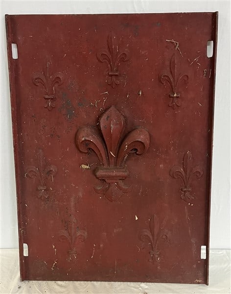 Iron French Fireback Panel 21" x 29": Iron French Fireback Panel 21" x 29"