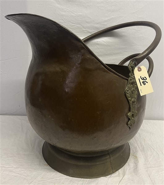 Oversized Copper and Brass Handled Vessel 23"h to Spout (1 of 2)