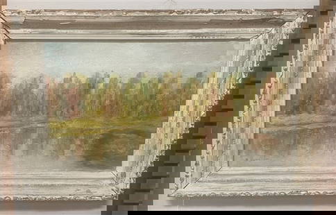 Framed oil on Artist Board - TH. Alexander Harrison: Framed oil on Artist Board - TH. Alexander Harrison 12 x 19"
