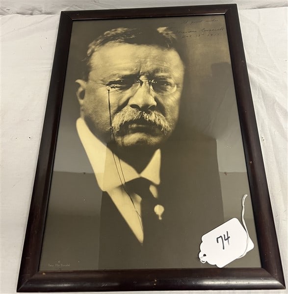 Theodore Roosevelt Framed Autographed Photo COA, RR Auction: Theodore Roosevelt Framed Autographed Photo COA, RR Auction