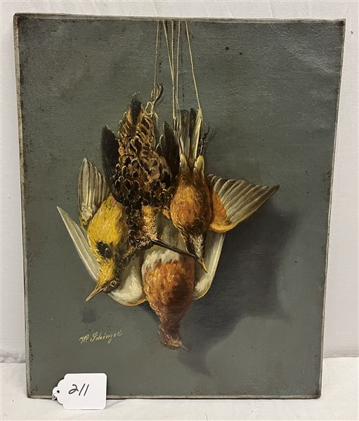 Unframed O/C Game Birds sgnd W. Schinzol: Unframed O/C Game Birds sgnd W. Schinzol 16 x 20
