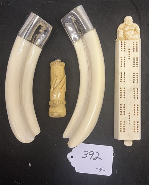 Early Cane Handle/Cribbage Board/Italian Horns: Early Cane Handle/Cribbage Board/Italian Horns
