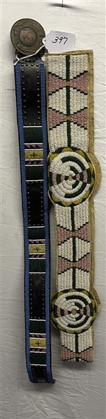 Blackfoot Scout Belt & Beaded Sash: Blackfoot Scout Belt & Beaded Sash