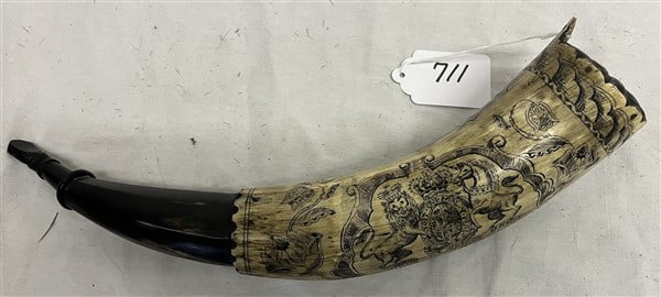 Powder Horn, Joseph French 1790: Powder Horn, Joseph French 1790