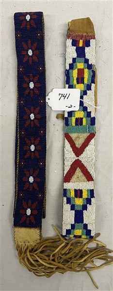 2 Beaded Indian Belts: 2 Beaded Indian Belts
