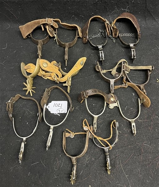 7 Pr of Vintage Spurs: 7 Pr of Vintage Spurs