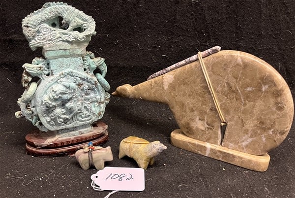 4 Items in Marble and Turquoise: 4 Items in Marble and Turquoise